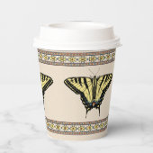 Südwest-Gelbes Frack Butterfly Pappbecher (Rückseite)