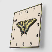 Südwest-Gelbes Frack Butterfly Quadratische Wanduhr (Winkel)