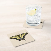 Südwest-Gelbes Frack Butterfly Rechteckiger Pappuntersetzer (Vor Ort)