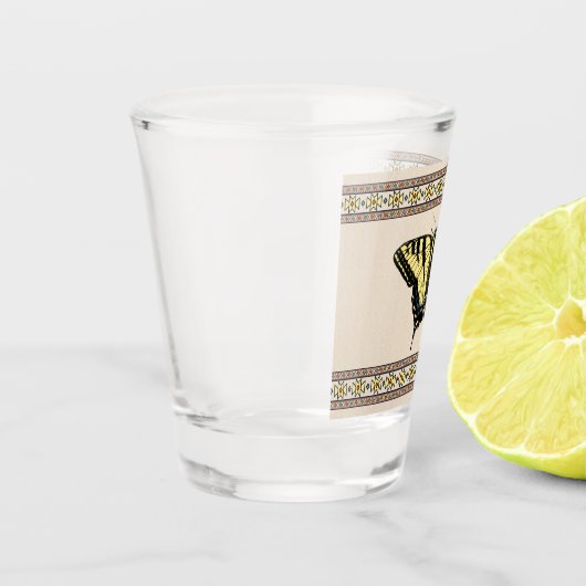 Südwest-Gelbes Frack Butterfly Schnapsglas (Links)