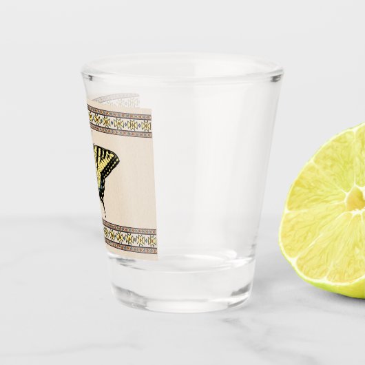 Südwest-Gelbes Frack Butterfly Schnapsglas (Rechts)