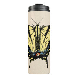 Südwest-Gelbes Frack Butterfly Thermosbecher