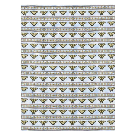 Südwest-Gelbes Frack Schmetterlinge Kleine Tischdecke (Vorderseite)