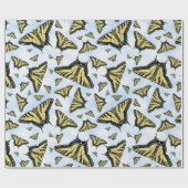 Südwest-Gelbes Frack-Schmetterlingsmuster Geschenkpapier (Flach)