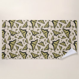 Südwest-Gelbes Frack-Schmetterlingsmuster Strandtuch