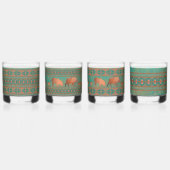 Südwest Geometric Pattern and Fun Javelinas Whiskyglas (Vorderseite)