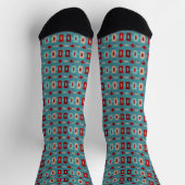 Südwest Geometrische Streifen Türkis und Rote Sock Socken (Oben)