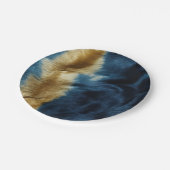 Südwest Gold Blue Cowhide Pappteller (Schrägansicht)