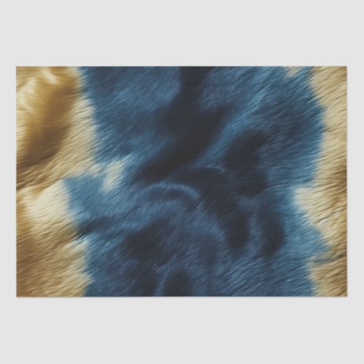 Südwest Gold Blue Cowhide Seidenpapier (Vorderseite)