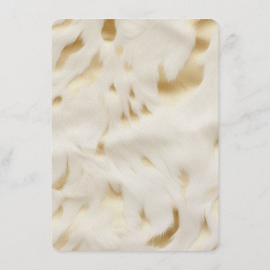 Südwest Gold White Cowhid Menükarte (Rückseite)