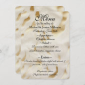 Südwest Gold White Cowhid Menükarte (Vorne/Hinten)