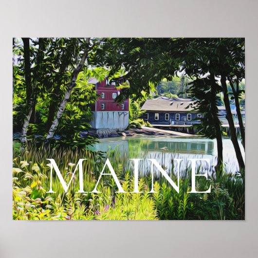 Südwest-Hafen Maine Poster (Vorne)