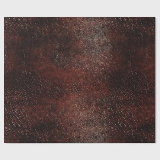 Südwest Imitats Brown Leather Cowhide Geschenkpapier (Flach)
