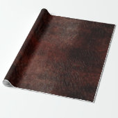 Südwest Imitats Brown Leather Cowhide Geschenkpapier (Ungerollt)