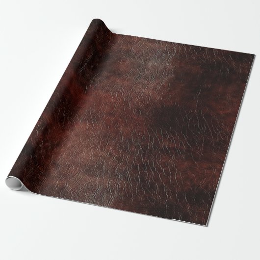 Südwest Imitats Brown Leather Cowhide Geschenkpapier (Ungerollt)