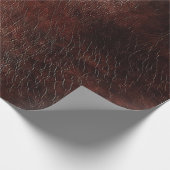 Südwest Imitats Brown Leather Cowhide Geschenkpapier (Ecke)