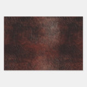 Südwest Imitats Brown Leather Cowhide Geschenkpapier Set (Vorderseite 3)
