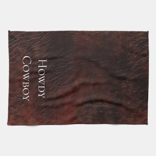 Südwest Imitats Brown Leather Cowhide Geschirrtuch (Horizontal)