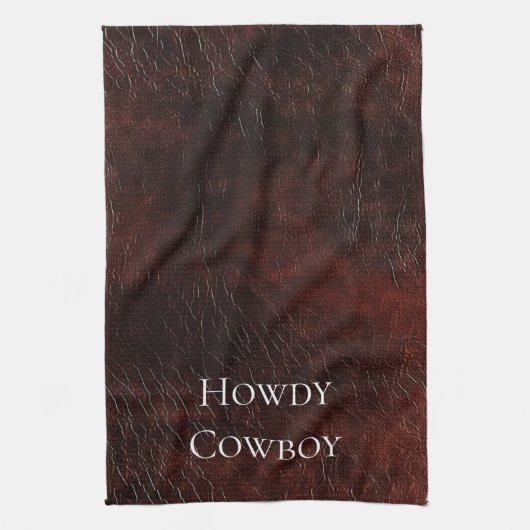 Südwest Imitats Brown Leather Cowhide Geschirrtuch (Vertikal)