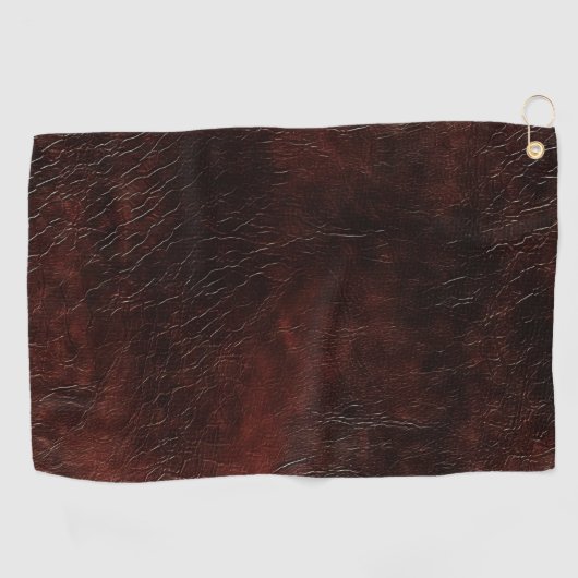 Südwest Imitats Brown Leather Cowhide Golfhandtuch (Horizontal)