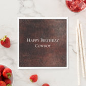 Südwest Imitats Brown Leather Cowhide Serviette (Beispiel)