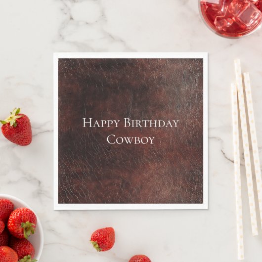 Südwest Imitats Brown Leather Cowhide Serviette (Beispiel)