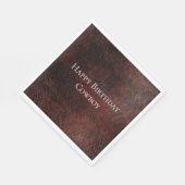 Südwest Imitats Brown Leather Cowhide Serviette (Ecke)