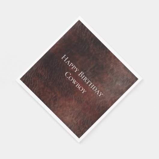 Südwest Imitats Brown Leather Cowhide Serviette (Ecke)