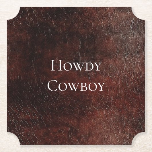 Südwest Imitats Brown Leather Cowhide Untersetzer (Vorderseite)