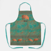 Südwest-Javelina-Mama Personalisiert Kupfer Aquama Schürze (Vorderseite)