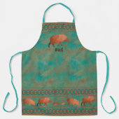 Südwest Javelina Vater Personalisiert Kupfer Aquam Schürze (Vorderseite)