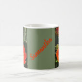 Südwest Kactus Bloom Foto Bright Red Blume Kaffeetasse (Mittel)
