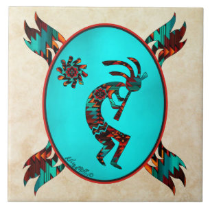 Südwest-Kokopelli Fliese