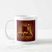 Südwest Kokopelli in Burgund und Gold Tasse (Links)