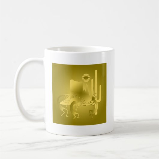 Südwest Kokopelli in Gold Kaffeetasse (Links)