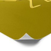 Südwest Kokopelli in Gold Poster (Ecke)