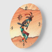 Südwest Kokopelli Runde Wall Uhr (Winkel)