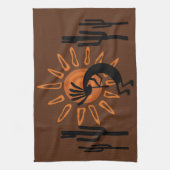 Südwest Kokopelli Sun Desert Rustikales K Handtuch (Vertikal)