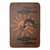 Südwest Kokopelli Sun Rustic Bath Mat Badematte (Vorderseite Vertikal)