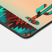 Südwest Kokopelli und Kaktus Schreibmatte Schreibtischunterlage (Ecke)