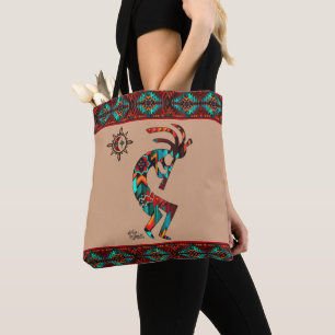 Südwest Kokopelli und Sun Tote Bag Tasche
