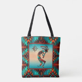 Südwest Kokopelli und Sun Tote Bag Tasche (Rückseite)
