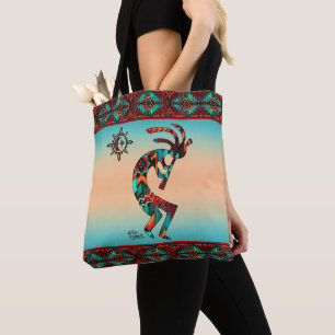 Südwest Kokopelli und Sun Tote Bag Tasche