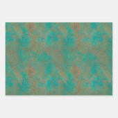 Südwest Kupfer Aquamarines Javelina geometrisches Geschenkpapier Set (Vorderseite 2)
