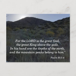 Südwest Lord is Great Postcard Psalm 95:3-4 Postkarte