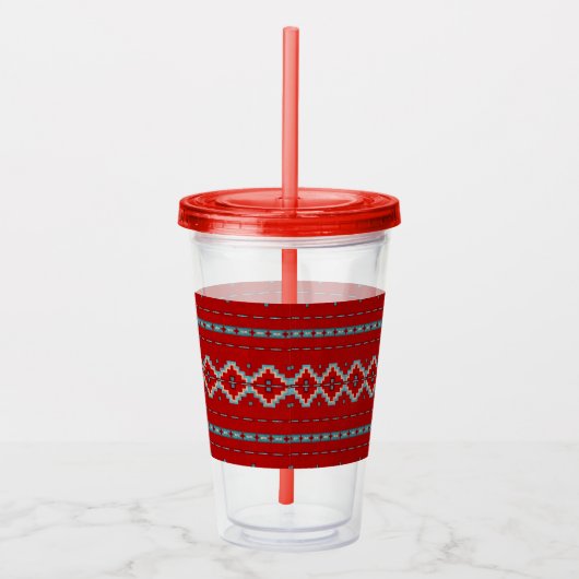 Südwest Mesas Red & Turquoise Acryltrinkbecher (Rechts)