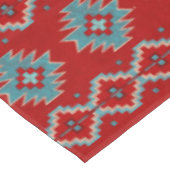 Südwest Mesas Red & Turquoise Geometric Muster Tischdecke (Schrägansicht)