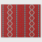 Südwest Mesas Red & Turquoise Geschenkpapier (Flach)