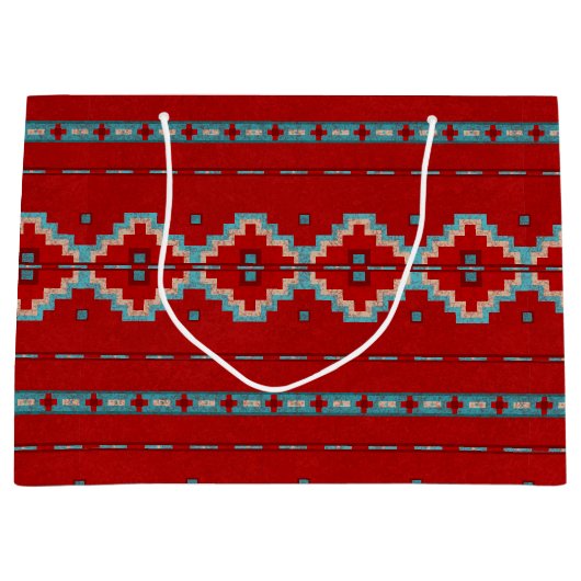 Südwest Mesas Red & Turquoise Große Geschenktüte (Vorderseite)