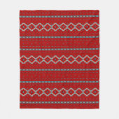 Südwest Mesas Red & Turquoise Medium Fleecedecke (Vorderseite)